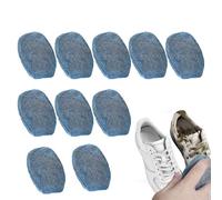 Steel Wool Soap Pads - Heavy Duty Scrubbers for Tough Grease Removal | 10-Pack Stainless Cleaning Pads with Built-in Soap, Sturdy Scouring Sponges for Cookware Pots Home Use, 8x6x2cm