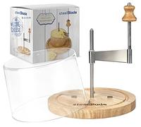 Steelblade 052260 Fer à friser Tete de Moine 18 cm-Tourbillon à fromage avec couvercle et bois de chêne