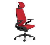 Steelcase Chaise de Bureau Ergonomique: Gesture, avec têtière, Rouge