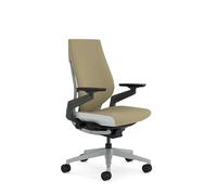 Steelcase Gesture, Chaise de Bureau Ergonomique avec accotoirs à 360° et Soutien Lombaire 3D Live Back Sable; Fabriqué en Europe