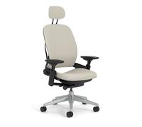 Steelcase Leap, Chaise de Bureau Ergonomique avec Soutien Lombaire LiveBack, Dossier Flexible et têtière réglable Beige; Fabriqué en Europe