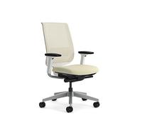 Steelcase Reply Air, Chaise de Bureau Ergonomique avec accotoirs réglables en Hauteur et Soutien Lombaire Beige