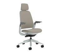 Steelcase Series 1, Chaise de Bureau Ergonomique avec Soutien Lombaire LiveBack, accotoirs 4D et têtière réglable Truffe