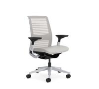 Steelcase Think Glow Up, chaise de bureau ergonomique avec soutien lombaire LiveBack, accotoirs 4D et design durable Blanc