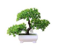 Steellwingsf Bonsaï en pin artificiel ornemental en pot pour décorer la maison ou le bureau