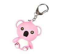 Steellwingsf Porte-clés de voiture Koala à LED avec son mignon dessin animé - Cadeau à suspendre - Rose