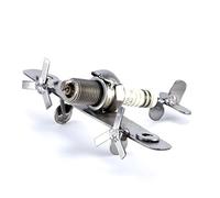 Steelman24 I Figurine en métal Avion Mini Spitfire I Made in Germany I Idées Cadeaux I Sculpture d’Acier I Hommes de métal