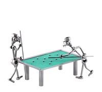 Steelman24 I Figurine en métal Billard I Made in Germany I Idées Cadeaux I Sculpture d’Acier I Hommes de métal