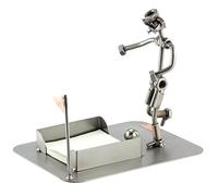 Steelman24 I Figurine en métal Bloc-Notes Footballeur I Made in Germany I Idées Cadeaux I Sculpture d’Acier I Hommes de métal