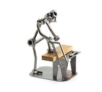 Steelman24 I Figurine en métal Bricoleur I Made in Germany I Idées Cadeaux I Sculpture d’Acier I Hommes de métal
