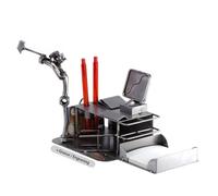 Steelman24 I Figurine en métal Bureau Crash De Pc avec Plaque De Gravure I Made in Germany I Idées Cadeaux I Sculpture d’Acier I Hommes de métal