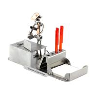 Steelman24 I Figurine en métal Bureau D'Ingénieur avec Plaque De Gravure I Made in Germany I Idées Cadeaux I Sculpture d’Acier I Hommes de métal