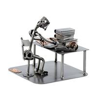 Steelman24 I Figurine en métal Comptable I Made in Germany I Idées Cadeaux I Sculpture d’Acier I Hommes de métal