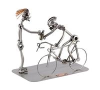 Steelman24 I Figurine en métal Course De Vélo I Made in Germany I Idées Cadeaux I Sculpture d’Acier I Hommes de métal