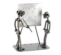 Steelman24 I Figurine en métal Enseignant avec Élèves I Made in Germany I Idées Cadeaux I Sculpture d’Acier I Hommes de métal