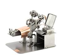 Steelman24 I Figurine en métal Gynécologue I Made in Germany I Idées Cadeaux I Sculpture d’Acier I Hommes de métal