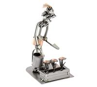 Steelman24 I Figurine en métal Jardinière I Made in Germany I Idées Cadeaux I Sculpture d’Acier I Hommes de métal