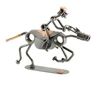Steelman24 I Figurine en métal Jockey I Made in Germany I Idées Cadeaux I Sculpture d’Acier I Hommes de métal