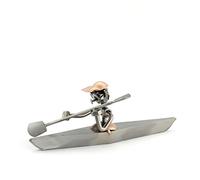 Steelman24 I Figurine en métal Kayak I Made in Germany I Idées Cadeaux I Sculpture d’Acier I Hommes de métal