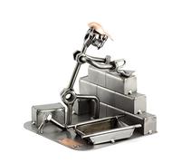 Steelman24 I Figurine en métal Maçon I Made in Germany I Idées Cadeaux I Sculpture d’Acier I Hommes de métal