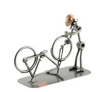 Steelman24 I Figurine en métal Mécanicien De Vélo I Made in Germany I Idées Cadeaux I Sculpture d’Acier I Hommes de métal