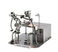 Steelman24 I Figurine en métal Médecin Orl avec Plaque De Gravure I Made in Germany I Idées Cadeaux I Sculpture d’Acier I Hommes de Métal