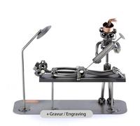 Steelman24 I Figurine en métal Médecine avec Plaque De Gravure I Made in Germany I Idées Cadeaux I Sculpture d’Acier I Hommes de Métal