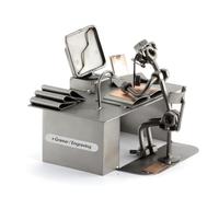 Steelman24 I Figurine en métal Ordinateur Pc avec Plaque De Gravure I Made in Germany I Idées Cadeaux I Sculpture d’Acier I Hommes de Métal