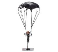 Steelman24 I Figurine en métal Parachutiste avec Plaque De Gravure I Made in Germany I Idées Cadeaux I Sculpture d’Acier I Hommes de Métal
