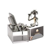 Steelman24 I Figurine en métal Pause Pc avec Porte-Cartes De Visite I Made in Germany I Idées Cadeaux I Sculpture d’Acier I Hommes de métal