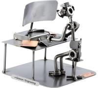 Steelman24 I Figurine en métal Programmeur avec Plaque De Gravure I Made in Germany I Idées Cadeaux I Sculpture d’Acier I Hommes de métal