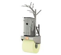 Steelman24 I Figurine en métal Support pour Papier Hygiénique Maison I Made in Germany I Idées Cadeaux I Sculpture d’Acier I Hommes de métal