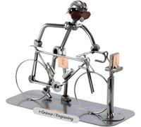 Steelman24 I Figurine en métal Triathlon avec Plaque De Gravure I Made in Germany I Idées Cadeaux I Sculpture d’Acier I Hommes de métal