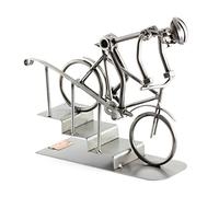 Steelman24 I Figurine en métal Vélo Tout-Terrain I Made in Germany I Idées Cadeaux I Sculpture d’Acier I Hommes de métal
