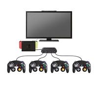 Steelplay - Adaptateur Compatible avec avec Nintendo Switch, WiiU, PC - Retro Controller Hub avec 4 Ports Compatible avec Les manettes Gamecube, Look Premier, Soft Touch - Noir