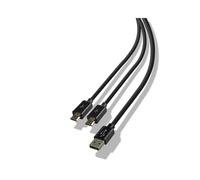 Steelplay Câble Dual Play & Charge pour Manettes PS4 - USB - Longueur 3m - Noir - Référence JVAPS400040 - Dimensions Emballage: 30x100x145mm - Poids: 680g