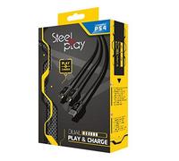 Steelplay Double Play & Charge - Câble de chargement / de données - USB mâle pour Micro-USB de type B mâle - 3 m - noir - pour Sony PlayStation 4, Sony PlayStation 4 Pro, Sony PlayStation 4 Slim