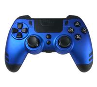 Steelplay, Metaltech, manette de jeu sans fil, gamepad avec double système de vibration, manette bluetooth compatible avec PS4, compatible avec PS3 et compatible avec PC - Bleue