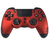 Steelplay, Metaltech, manette de jeu sans fil, gamepad avec double système de vibration, manette bluetooth compatible avec PS4, compatible avec PS3 et compatible avec PC - Rouge