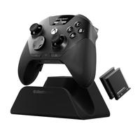 SteelSeries Aeon Pro, Manette sans fil pour Xbox, PC et mobile, Noire, station d’accueil QuickSwitch pour Xbox et PC (brevet en instance), alimentation illimitée avec 2 batteries, joysticks et gâchettes à effet Hall, boutons à microswitch