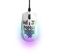 SteelSeries Souris gaming Aerox 3, RGB perforée, étanche ultralégère, TrueMove Core 8 500 DPI, Snow