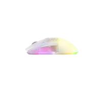 SteelSeries Souris gaming Aerox 3 Ghost, sans fil (RF & Bluetooth), 18 000 DPI, droitier, Blanc