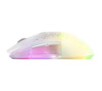 SteelSeries Souris gaming Aerox 3 Ghost, sans fil (RF & Bluetooth), 18 000 DPI, droitier, Blanc