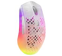 SteelSeries Aerox 3 Wireless Ghost- Souris gaming RGB trouée - Design étanche ultra-léger - Capteur optique 18K DPI TrueMove Air - Ghost