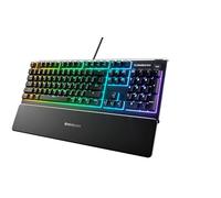 SteelSeries Apex 3 - Clavier de Gaming - Illumination RVB sur 10 Zones - Repose-Mains Magnétique Premium - Agencement Américain QWERTY