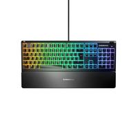 SteelSeries – Clavier gaming Apex 3 USB RGB full-size avec repose-poignets – Noir