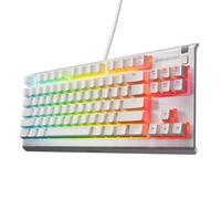 SteelSeries Apex 3 TKL Blanc Clavier Gaming RGB - Format Compact sans pavé numérique - Illumination RGB sur 8 Zones - Résistant à l’Eau et à la poussière - Switchs Gaming Silencieux -Format DE QWERTZ