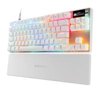 SteelSeries Apex Pro TKL Gen 3 Blanc Switchs OmniPoint 3.0 - Actionnement ajustable - Rapid Trigger - Préréglages prêts à jouer - Mode protection - Rapid Tap/SOCD- OLED -RGB - Capuchons PBT -US QWERTY