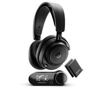 SteelSeries Arctis Nova Elite - Noir - Casque Gaming sans Fil - 96 kHz / 24 Bits - Haut-parleurs en Fibre de Carbone - ANC - Réduction du Bruit par IA - Appli - 2,4GHz+Bluetooth - OmniPlay PC+PS+Xbox
