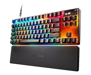 SteelSeries Clavier HyperMagnetic gaming Apex Pro TKL - Clavier le plus rapide - Actionnement ajustable - Format sans pavé numérique adapté à l’esport - RVB - USB-C - Édition 2023 - Allemand QWERTZ